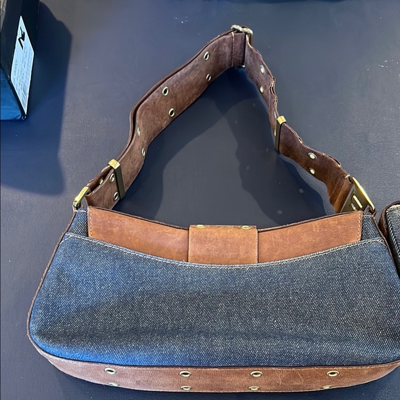 Dior Blue and Brown Shoulder Bag - Picture 3 of 7